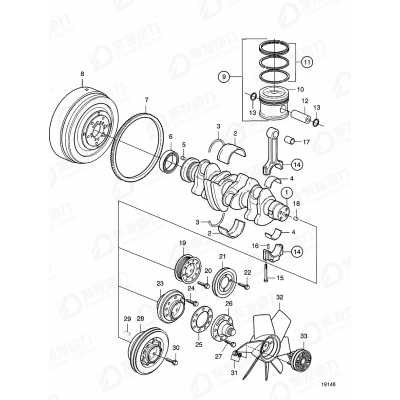 VOE20729184/20729184 коленвал volvo